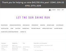 Tablet Screenshot of letthesunshinerun.com